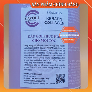 Cặp dầu gội xả CAVOLI 800ml (CHÍNH HÃNG) Phục Hồi Ngăn Tóc Gãy Rụng , Siêu Mềm Mượt Tóc