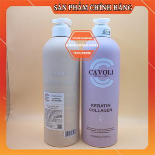 Cặp dầu gội xả CAVOLI 800ml (CHÍNH HÃNG) Phục Hồi Ngăn Tóc Gãy Rụng , Siêu Mềm Mượt Tóc