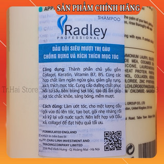 [Hàng Cty] Cặp dầu gội xả RADLEY 1000ml Phục Hồi Ngăn Tóc Gãy Rụng  Siêu Mềm Mượt Tóc