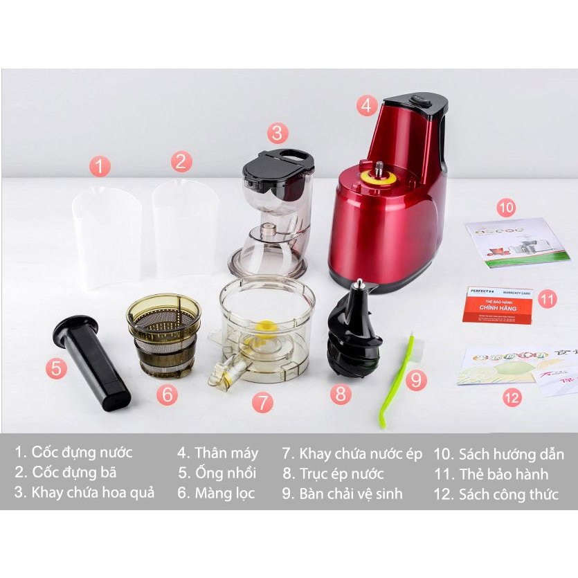 Máy ép chậm nguyên quả HONGXING RH312 chính hãng ép kiệt nước