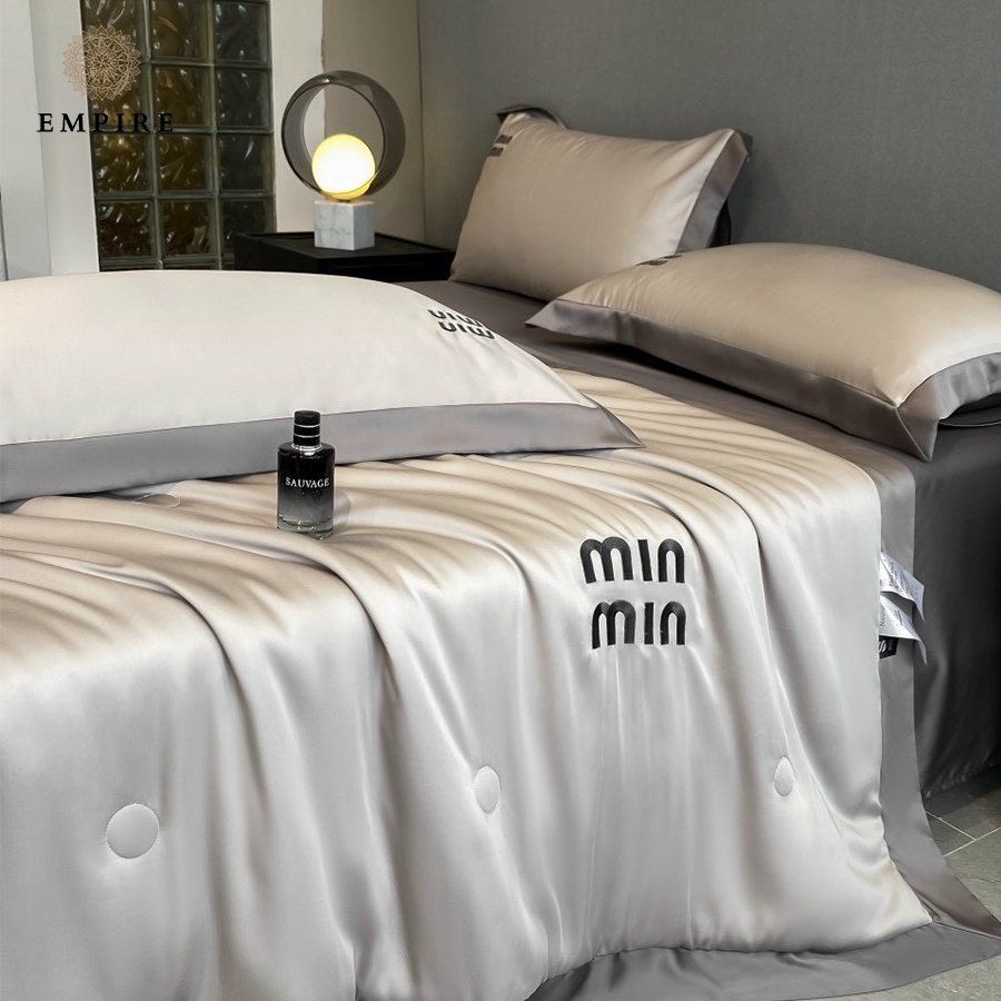 Bộ chăn ga gối đệm set 4 món phi lụa min min EMPIRE cao cấp thoáng mát - EMPIRE | Bedding & Decor