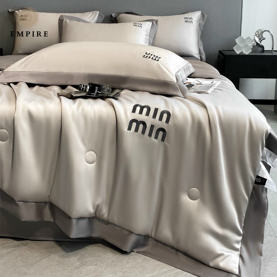 Bộ chăn ga gối đệm set 4 món phi lụa min min EMPIRE cao cấp thoáng mát - EMPIRE | Bedding & Decor