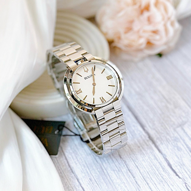 ĐỒNG HỒ NỮ CHÍNH HÃNG Bulova 96L306 Quartz Rubaiyat White Dial Sapphire ...