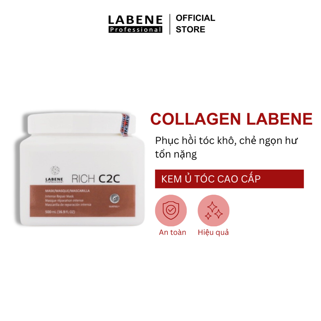 Ảnh Kem Ủ Tóc Collagen Labene Bổ Sung Dưỡng Chất Cho Tóc, Phục Hồi Tóc Khô Sơ Hư Tổn, Cho Tóc Bóng Mượt | LABENE OFFICIAL 1