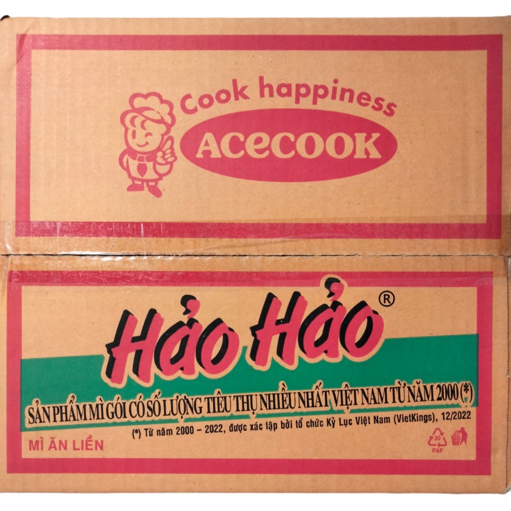 Thùng 30 gói mì chay Hảo Hảo hương vị Rau Nấm 74gr