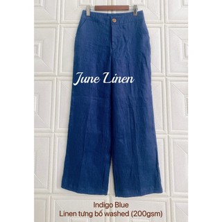 [JUNE LINEN] QD04 Quần tây ống 24cm LINEN TƯNG BỐ Washed (200GSM). Vải chính phẩm. QD04