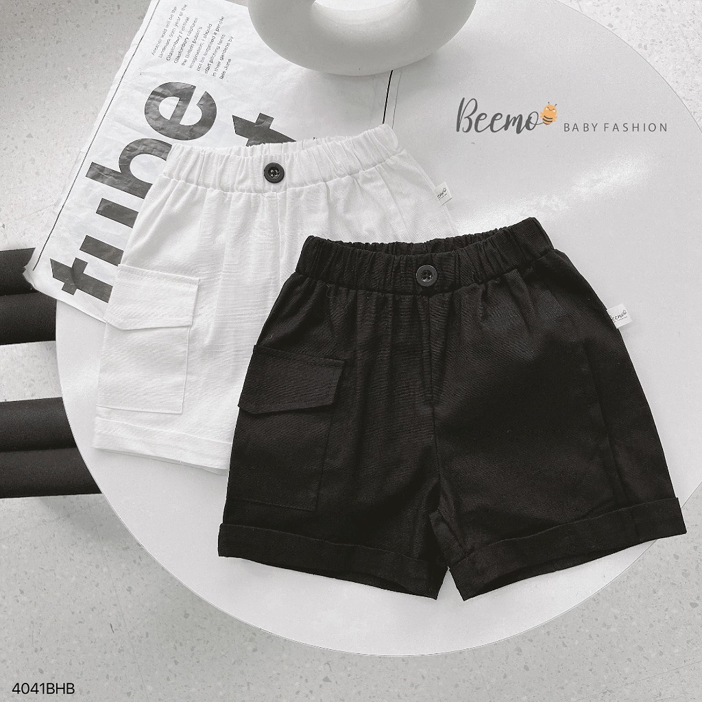 Bộ cotton cộc tay cổ polo phối khuy cho bé, bộ thun tay ngắn áo cotton quần thô cá tính cho bé