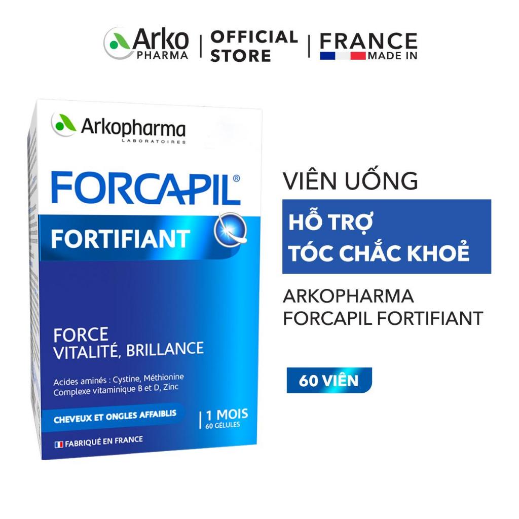 Ảnh Viên Uống Giảm Rụng Tóc Sau Sinh, Hỗ Trợ Mọc Tóc Biotin, Cystine Arkopharma Forcapil Fortifiant - 60 viên 1