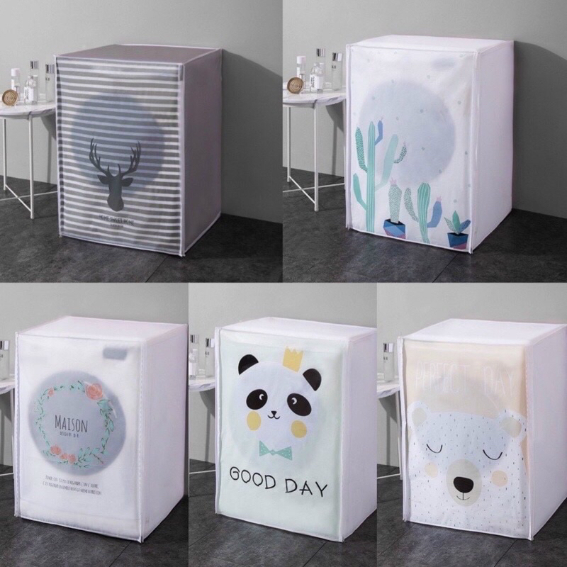 #Bọc trùm máy giặt cửa trên/cửa ngang chống thấm cao cấp loại họa tiết 20 ntt95