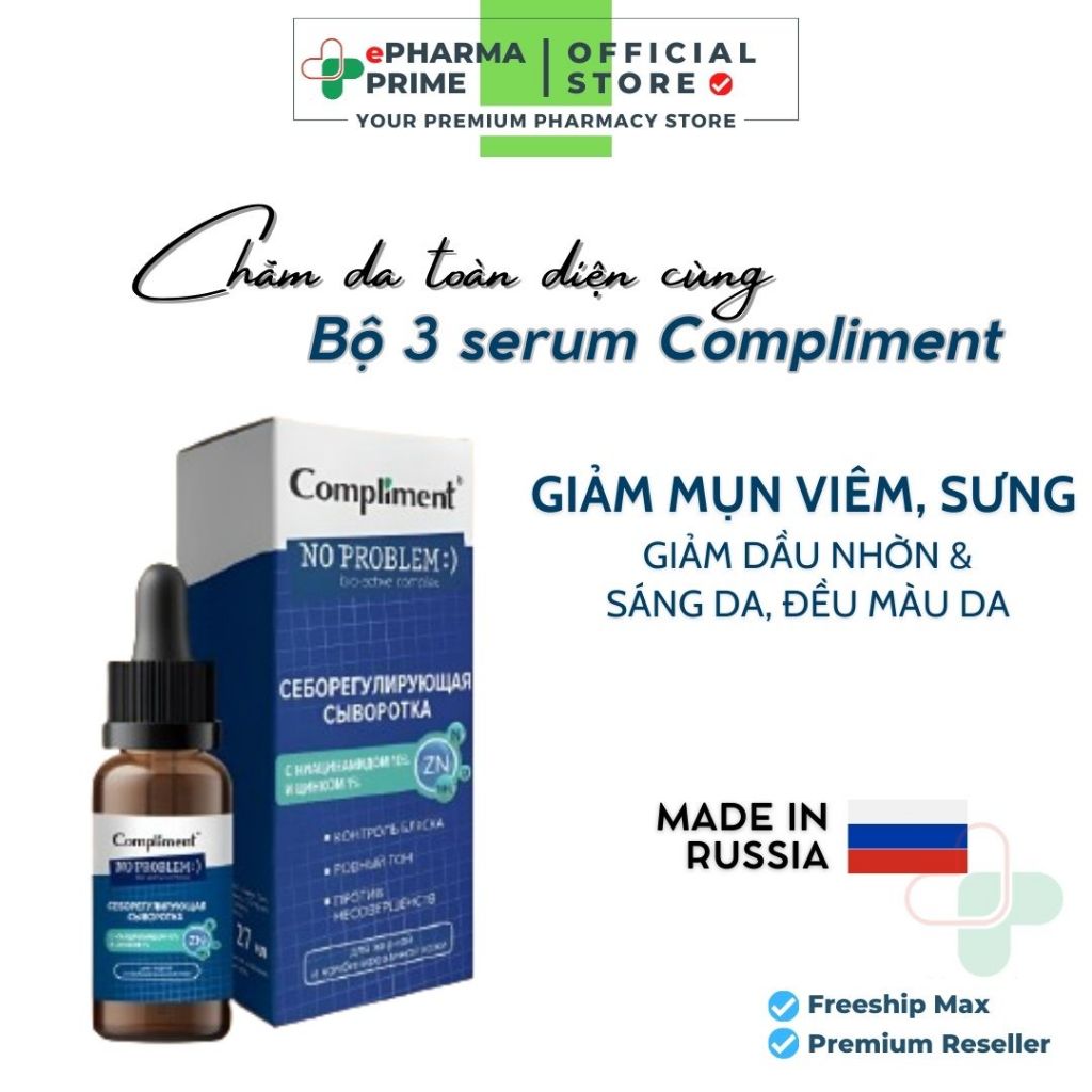 Serum Compliment Giúp Cấp Ẩm, Dưỡng Sáng, Se Khít Lỗ Chân Lông 27ml ...