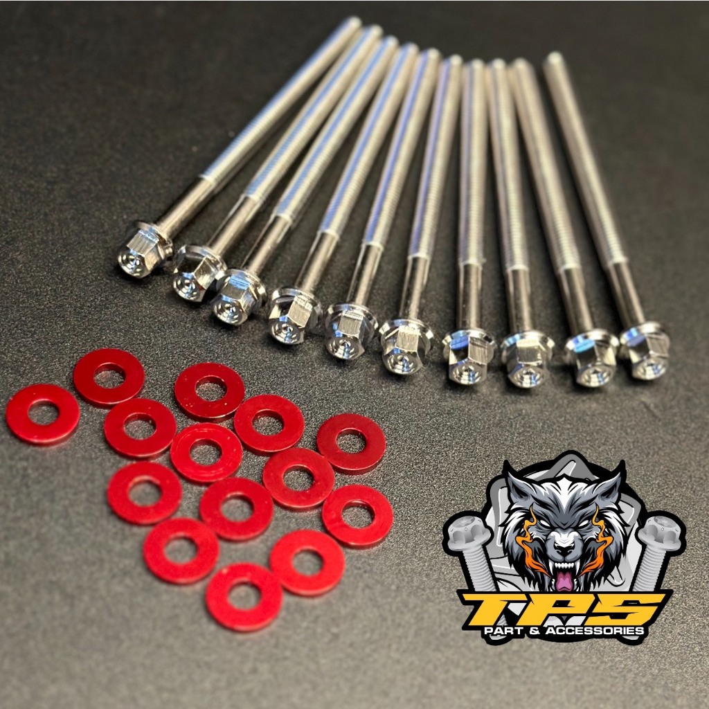 Ốc lốc máy mẫu thái V2 inox 304 + tặng kèm lông đền và khăn 3M - Phụ kiện phụ tùng cao cấp
