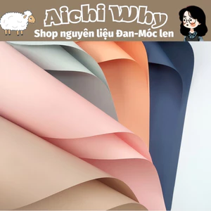 Giấy Gói Hoa Trơn 2 Mặt (gấm lì) 1 Màu, Khổ 58x58Cm, Không Thấm Nước