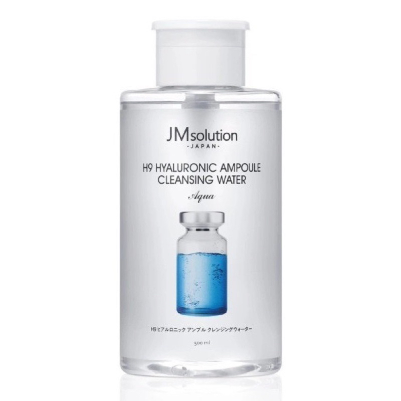 Nước tẩy trang JM JMSOLUTION JP H9 AMPOULE WATER AQUA 500ml-850ml - hạn 2028 Hàn Quốc  IS182