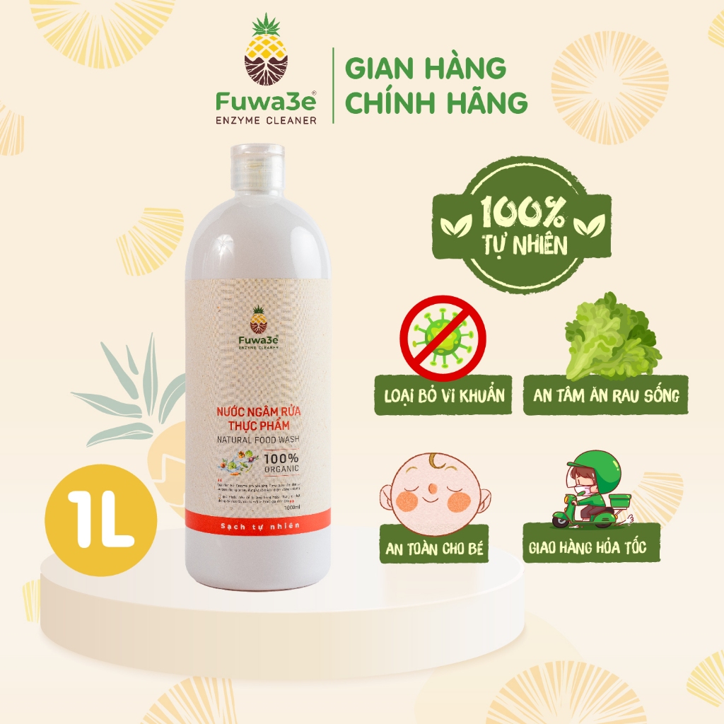 Nước ngâm rửa thực phẩm Fuwa3e hữu cơ organic khử mùi loại bỏ thuốc sâu ...