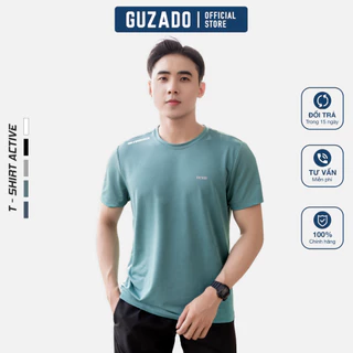 Áo thể thao Guzado Cổ Tròn Vải Coolmax Thoáng Mát,Co Giãn Tốt GTS004