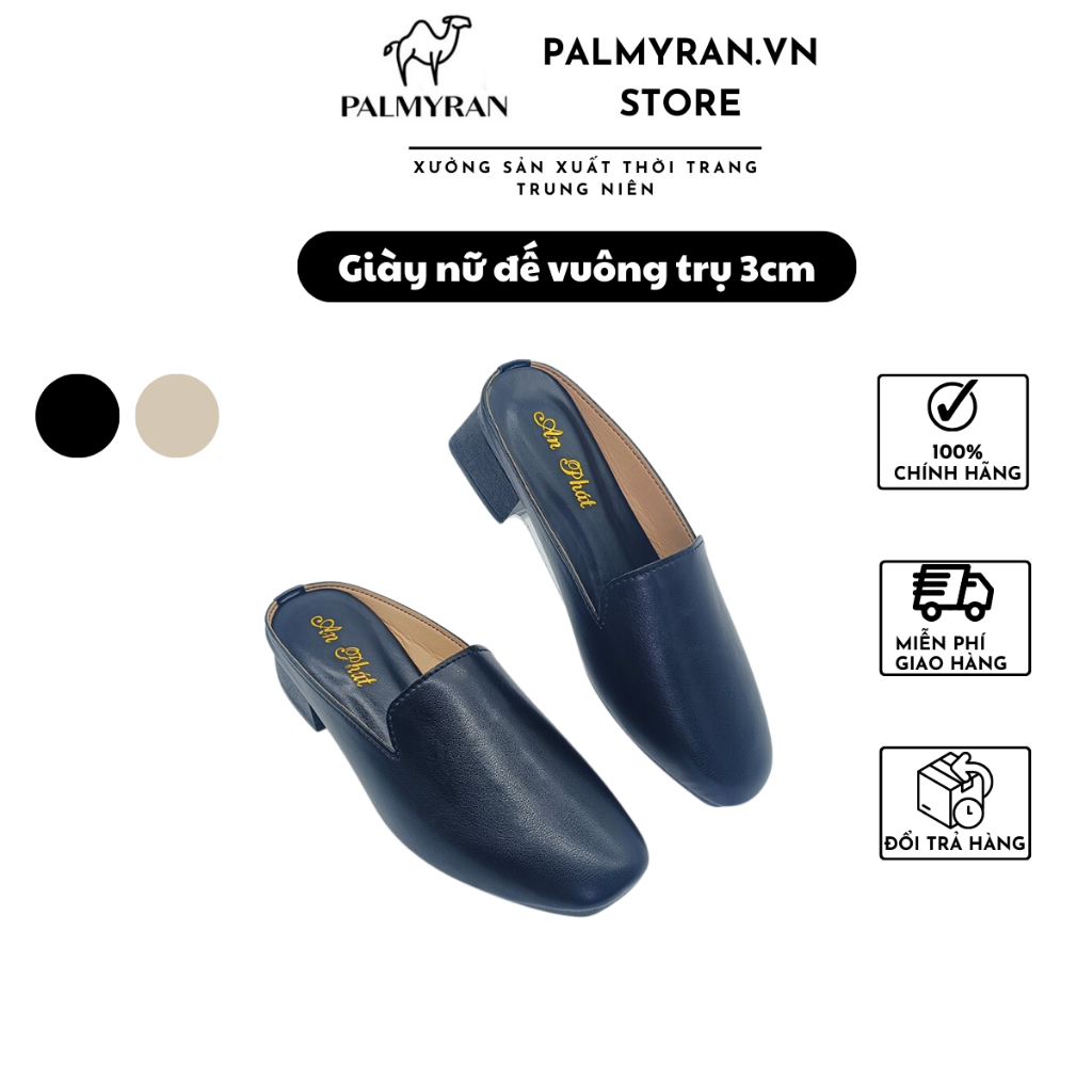 Sục nữ da xịn thật cao cấp mã SU22 cao 3cm Palmyran