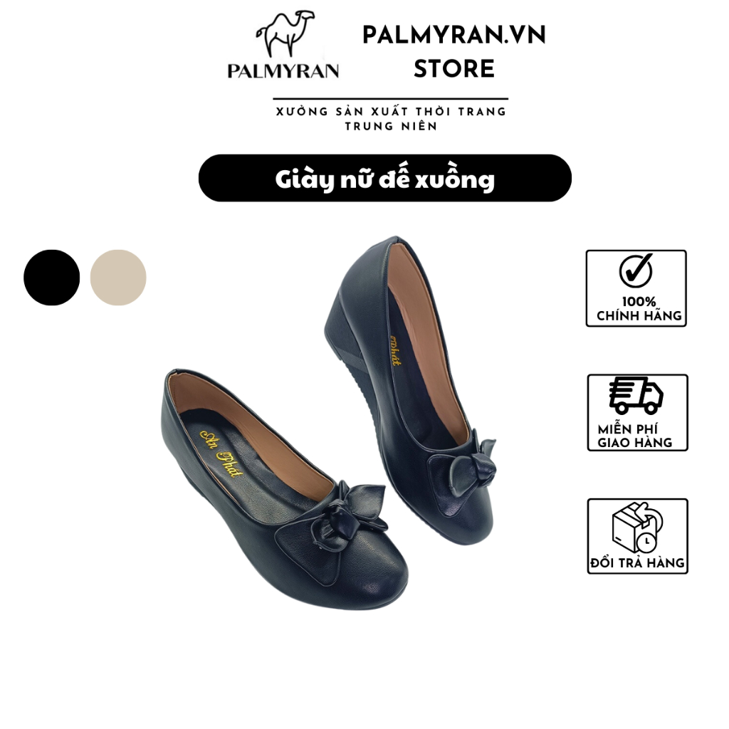 Giày Búp Bê Nữ CG21 - giày da nữ trung niên
