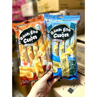 Bánh gạo cuộn 3 vị phô mai rong biển trứng muối want want túi 180g