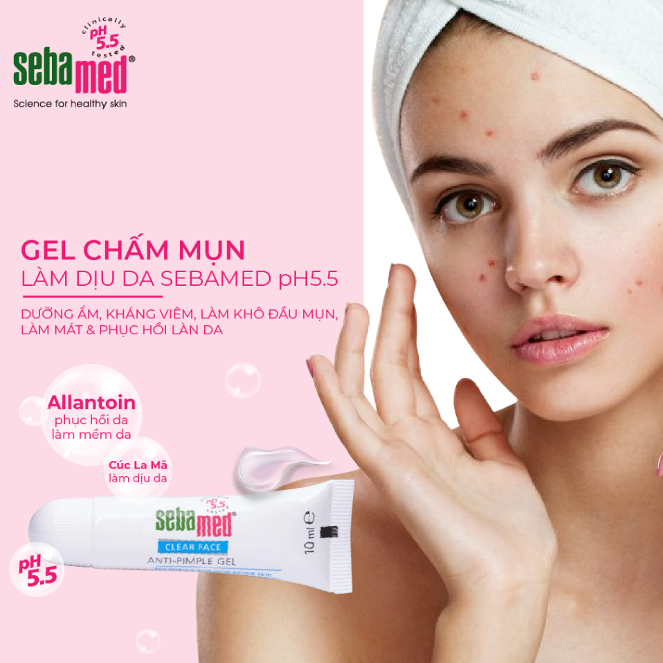 Ảnh Gel giảm mụn kháng khuẩn & làm dịu da Sebamed Clear Face Anti-Pimple pH5.5 (10ml) 2
