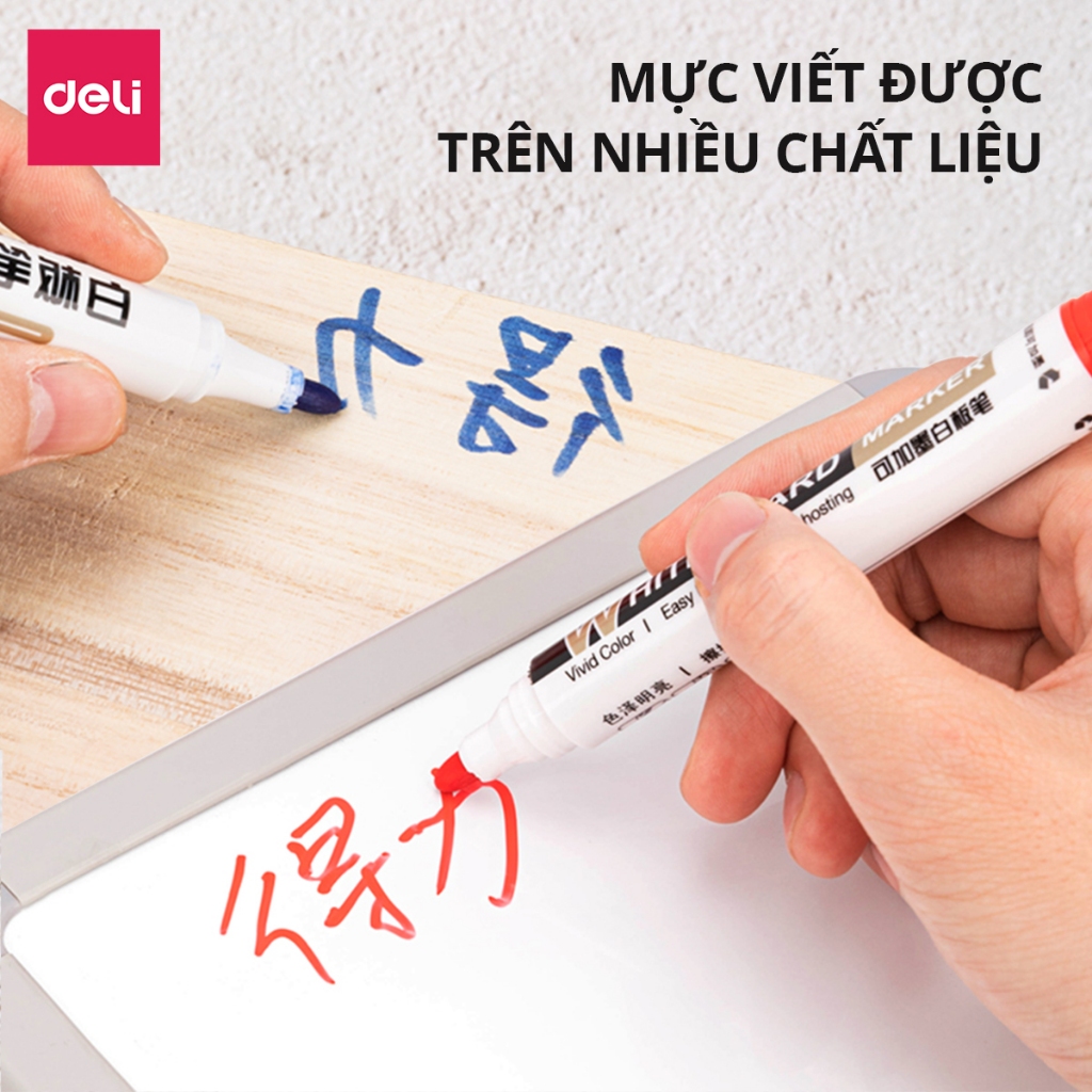 Mực Bút Lông Bảng Deli Chính Hãng - 3 Màu Mực - Dung Tích Lớn - Tiết Kiệm, Dễ Dàng Thay Thế - S630