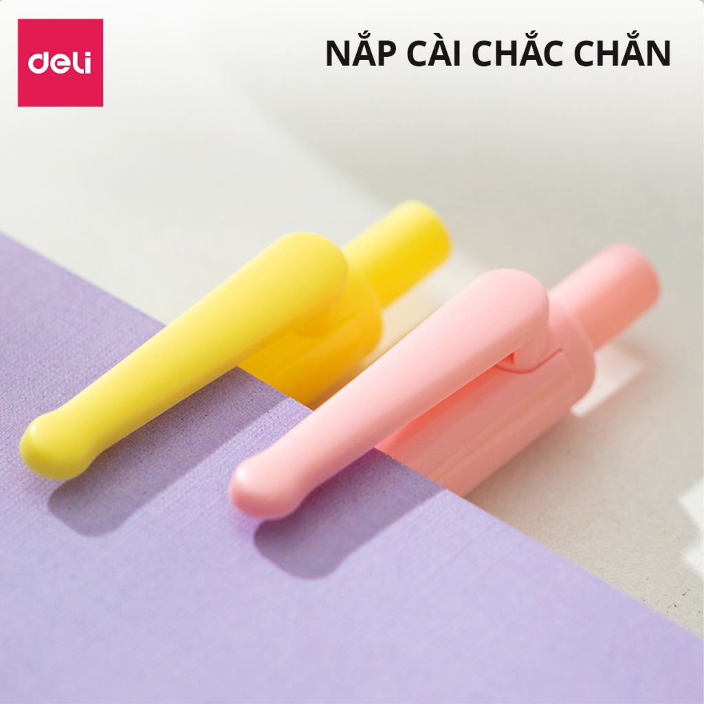 Bút Béo SpongeBob Chính Hãng Deli, Mực Gel Ngòi 0.5mm, Màu Xanh/Đen, Thiết Kế Cute Dễ Thương - EG92