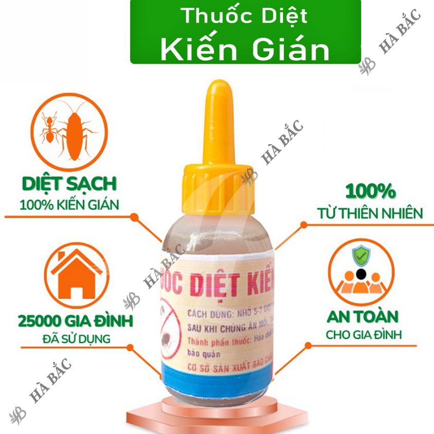 Thuốc Diệt Kiến Gián Sinh Học tận gốc, an toàn, không độc hại (chai 10ml)