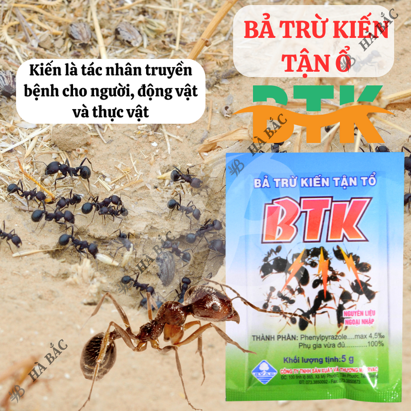 Thuốc trừ kiến, bả diệt kiến, bả trừ kiến tận gốc BTK (gói 5gram) - Siêu hiệu quả, an toàn sử dụng