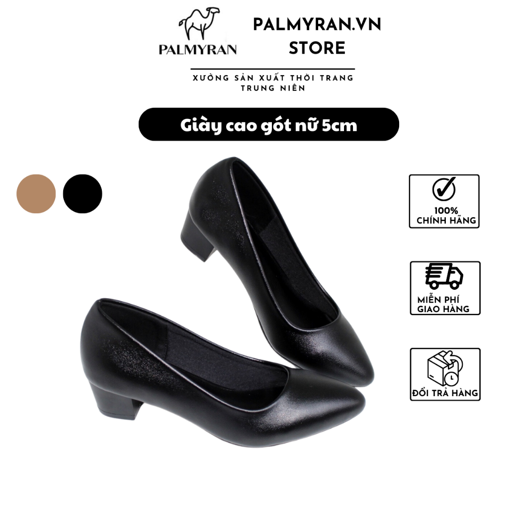 Giày cao gót nữ 3cm da sịn thật palmyran CG28