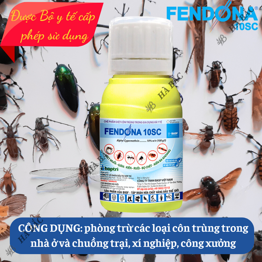 Thuốc diệt côn trùng trong nhà Fendona 10SC HỢP TRÍ, ruồi muỗi kiến gián (chai 50ml)