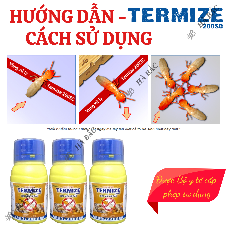 Thuốc diệt mối thế hệ mới Termize 200SC (50ml) Hợp Trí - Diệt mối cả đàn, dùng trong nhà, công trình, an toàn khi dùng