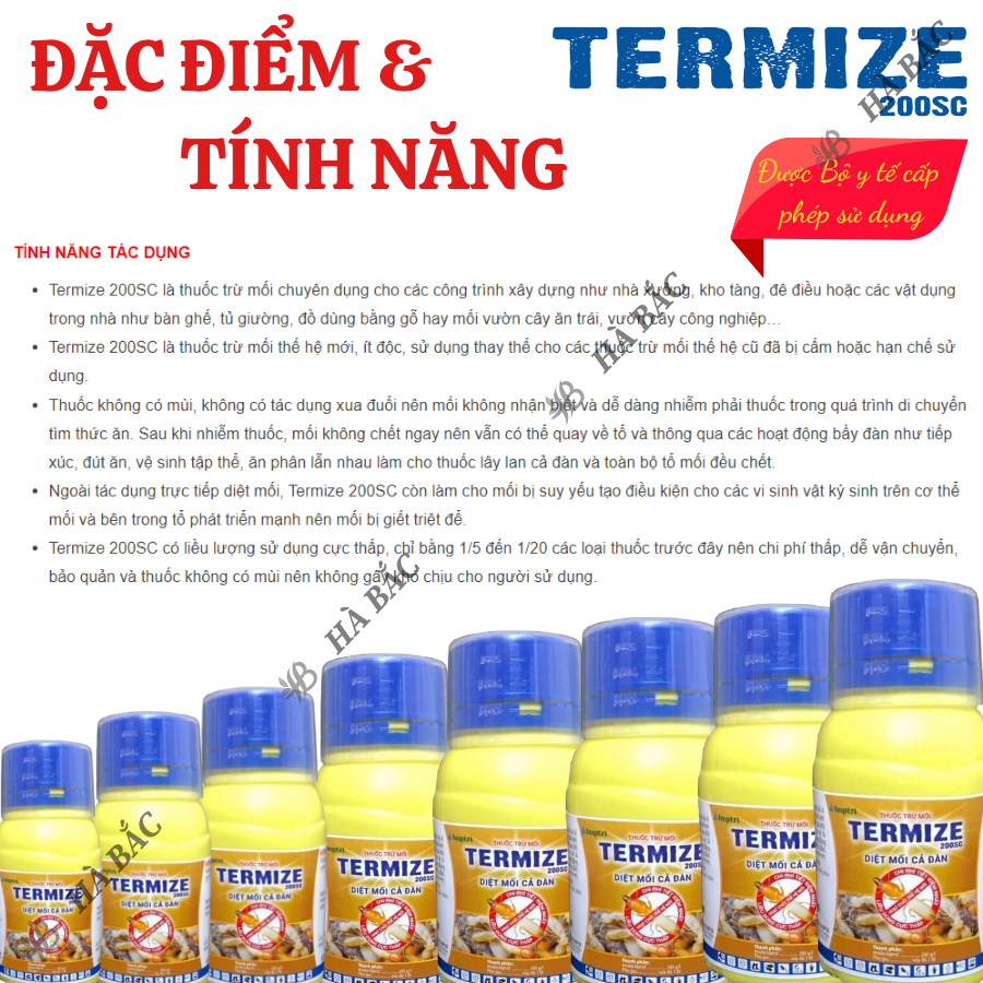 Thuốc diệt mối thế hệ mới Termize 200SC (50ml) Hợp Trí - Diệt mối cả đàn, dùng trong nhà, công trình, an toàn khi dùng