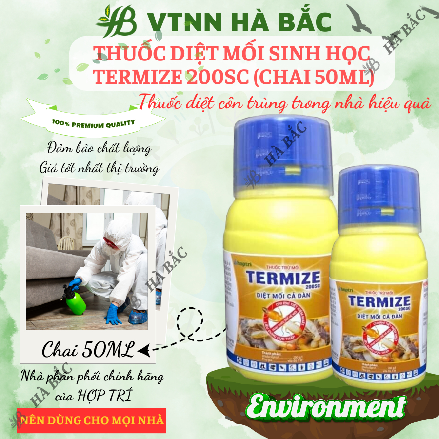 Thuốc diệt mối thế hệ mới Termize 200SC (50ml) Hợp Trí - Diệt mối cả đàn, dùng trong nhà, công trình, an toàn khi dùng