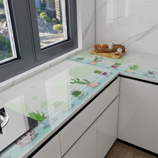 Decal dán bếp tráng nhôm, giấy dán tường khổ rộng 60cm nhiều mẫu mã QD025