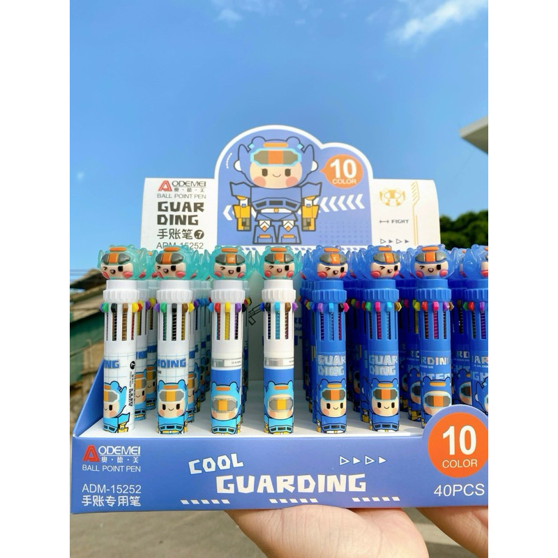 Bút bi bấm 10 màu hàng đẹp dễ sử dụng