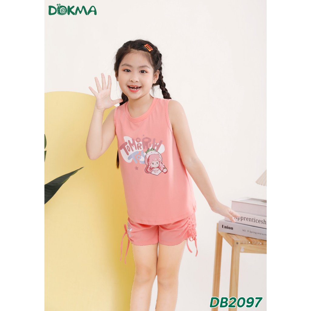 (11-25kg) Bộ Ba Lỗ Sát Nách Cotton Bé Gái Thời Trang Dokma DB1552 DB2097 DB3006 DB3011 DB3045