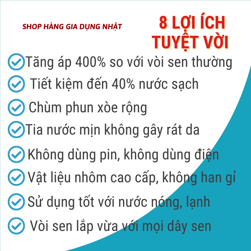 Vòi Sen Nóng Lạnh Inox 304 Made In Japan Tia Nước Nhỏ Áp Lực Cao SP06