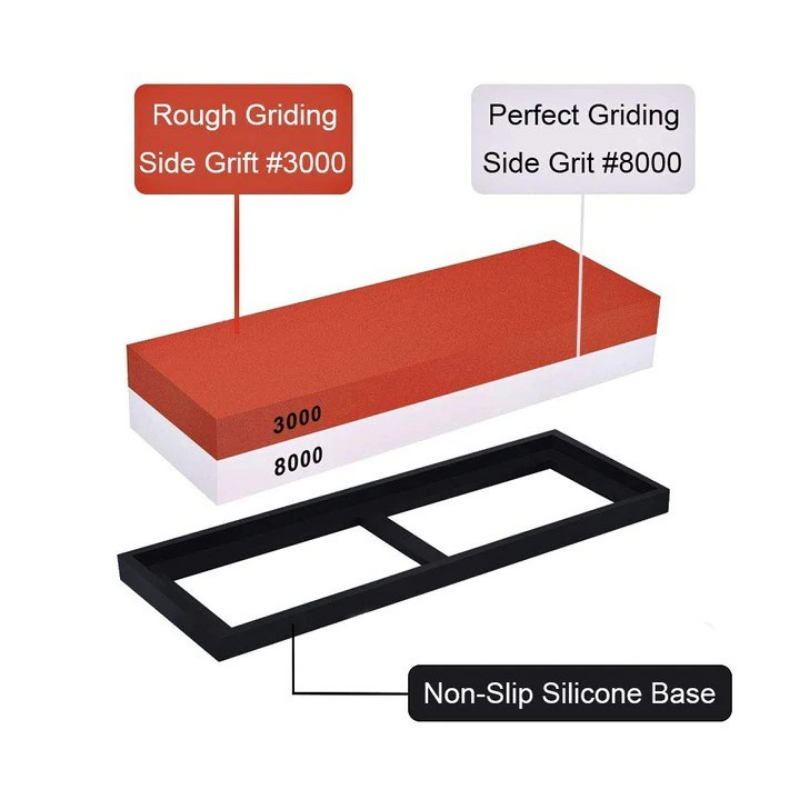 Đá Mài Dao Nhật Bản 2 Mặt Siêu Sắc Độ Mịn 3000 Đến 8000 Nhanh Sắc Bén Độ Dày 3cm SP08