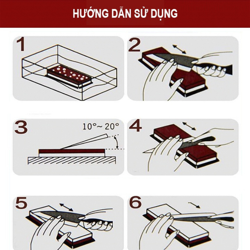 Đá Mài Dao Nhật Bản 2 Mặt Siêu Sắc Độ Mịn 3000 Đến 8000 Nhanh Sắc Bén Độ Dày 3cm SP08