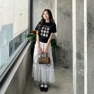 Chân Váy Nữ - Chân Váy Midi Voan Tơ Tầng Chân Váy Dài Dáng Xòe Chân váy nữ phong cách Hàn Quốc Cakecat