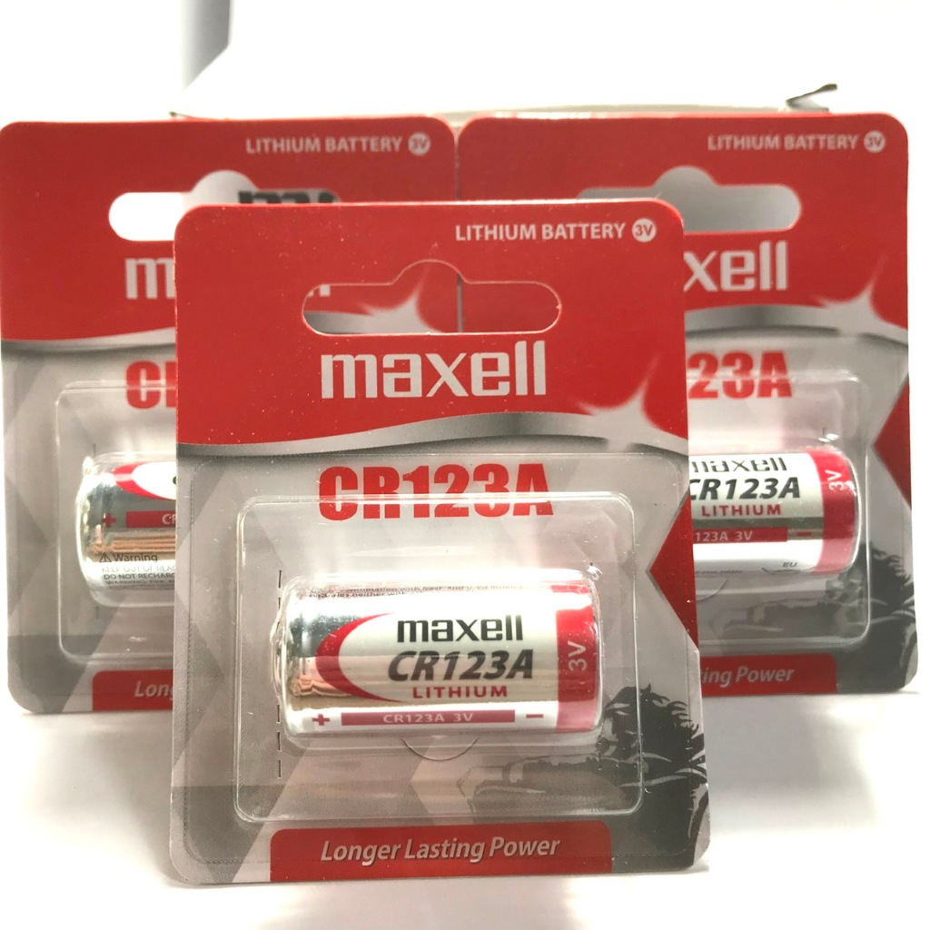 Pin máy ảnh FIlm CR123A Lithium 3V Maxell Nhật cho đèn pin chuyên dụng ...