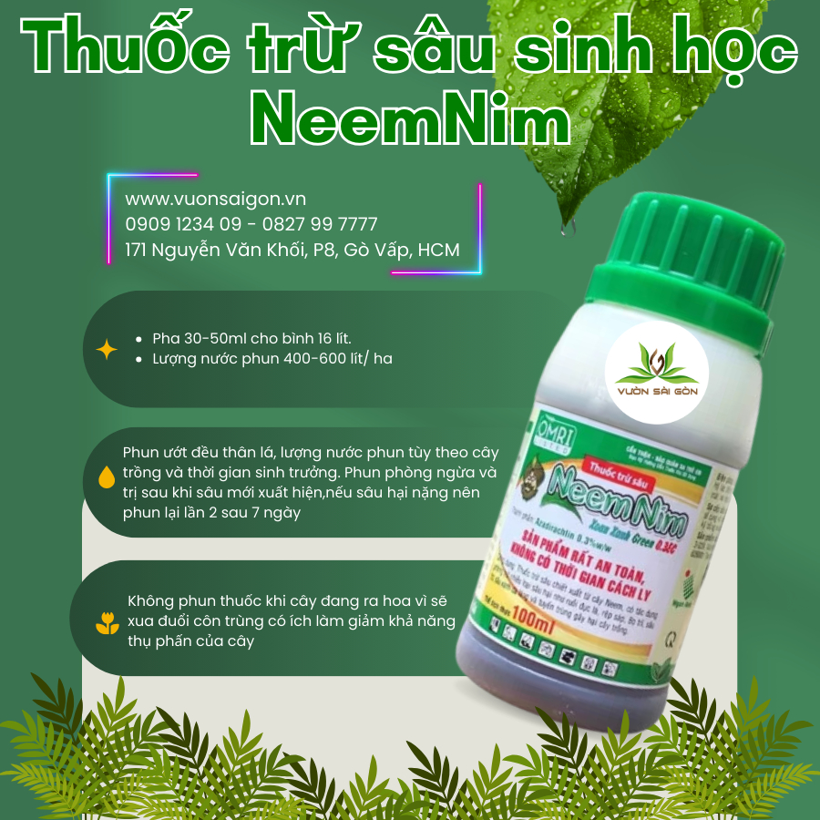 Thuốc trừ sâu sinh học NeemNim 100ml 3