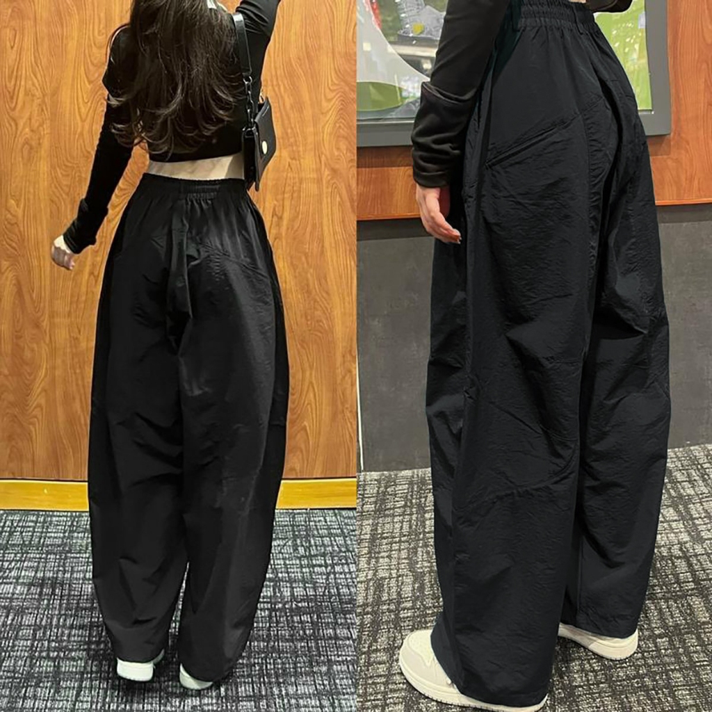 Ảnh Quần Harem Parachute Pants BigSize Gladimax,Quần Gió Nhăn 4 túi Dáng Thụng Gladimax bản đầy đủ full 3