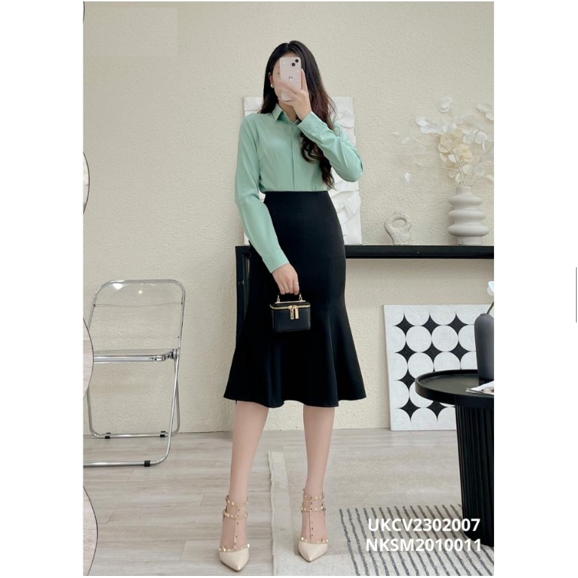 Chân Váy Đuôi Cá Kiểu Dáng Basic Tôn Dáng Thanh Lịch Chất Vải Vitex Không Nhăn Xù CV21
