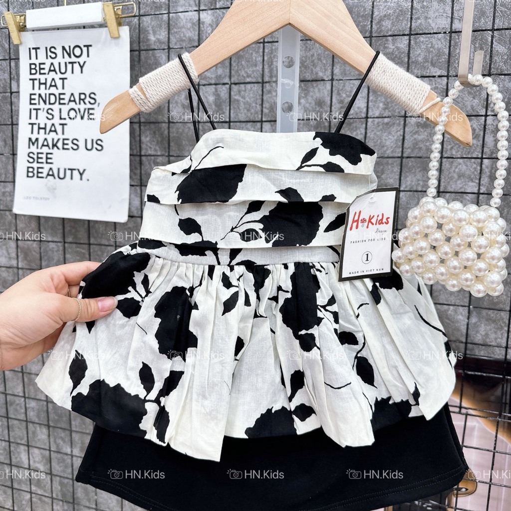 Áo Kiểu Cho Bé Diệu Linh Shop Kids - Áo Kiểu Bé Gái Thiết Kế 2 Dây Đuôi Áo Bồng Xòe Siêu Đáng Yêu Phù Hợp Cho Bé Đi Chơi
