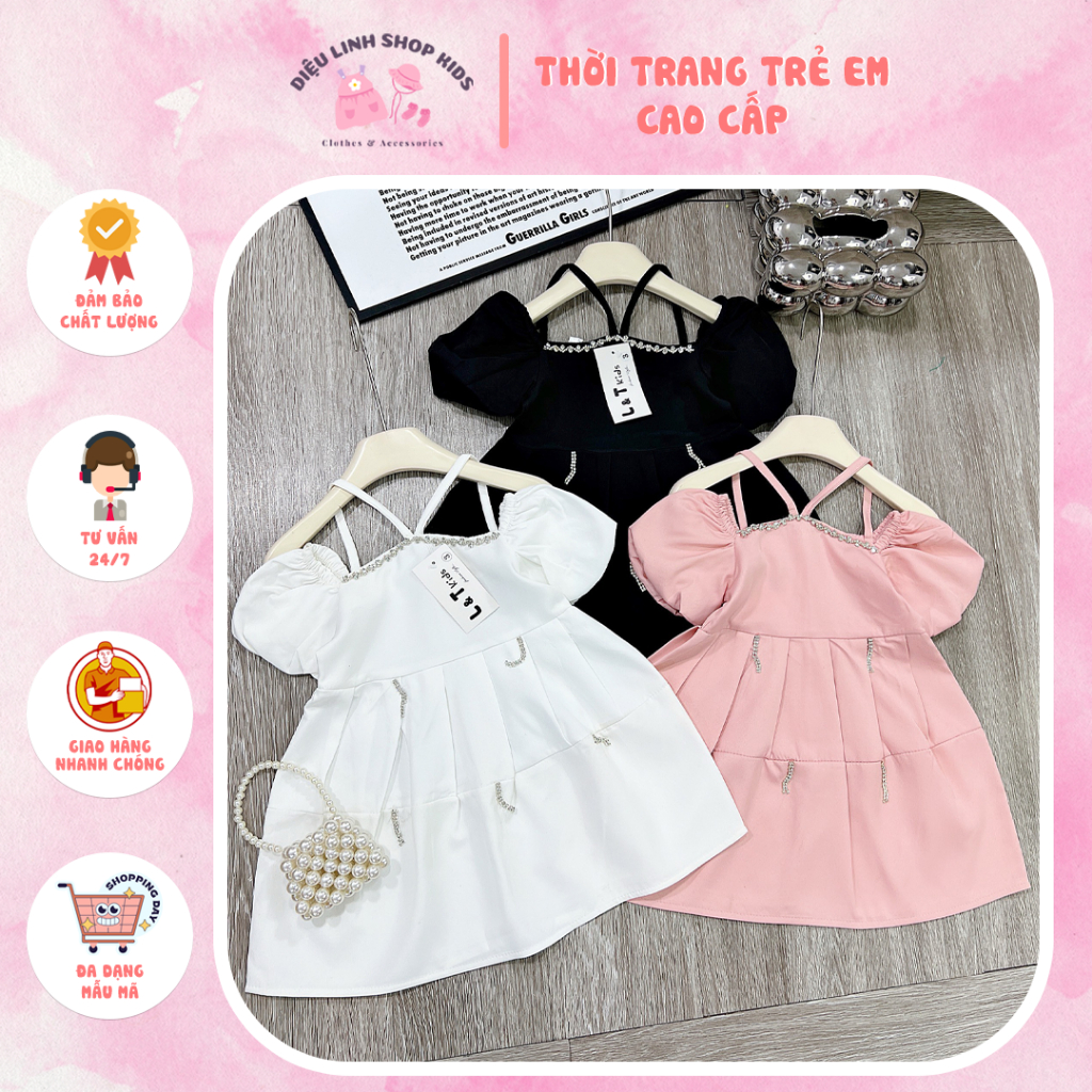 Váy Cho Bé Diệu Linh Shop Kids - Váy Cho Bé Gái Thiết Kế Bồng Hàng Loại 1, Siêu Đáng Yêu Cho Bé Đi Chơi Đi Học Thoải Mái