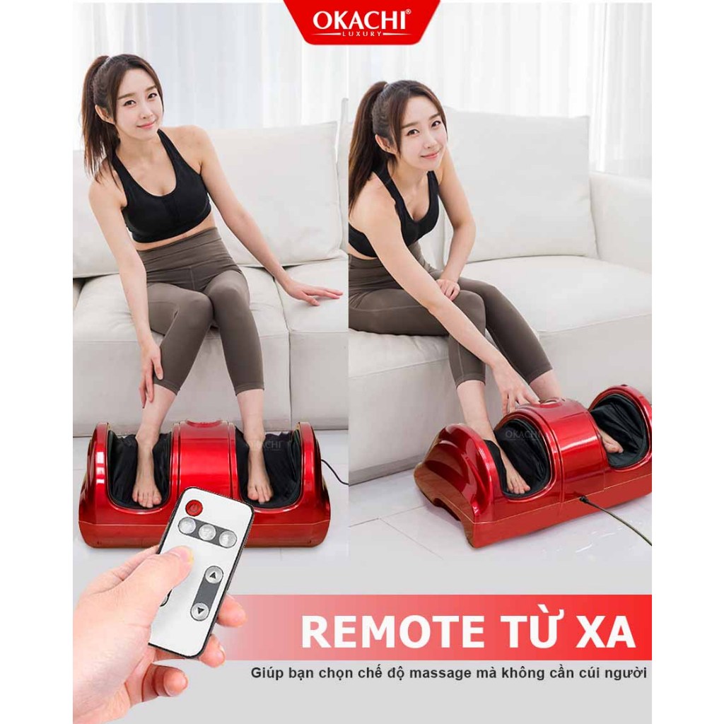 Máy Massage Chân Hồng Ngoại Fuki Nhật Bản FK- 6811 Con Lăn Massage Lòng Bàn Chân, Đèn Hồng Ngoại