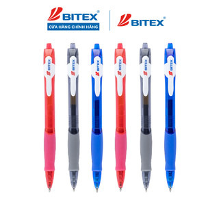 Combo 06 Bút gel Bitex G07 0.5mm màu đỏ, đen, xanh