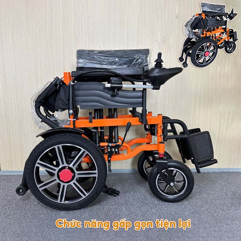 Xe Lăn Điện Cho Người Khuyết Tật Gấp Gọn, Điều Khiển Dễ Dàng, Pin Sạc Nhanh, Chính Hãng NIKITA XLD-1650