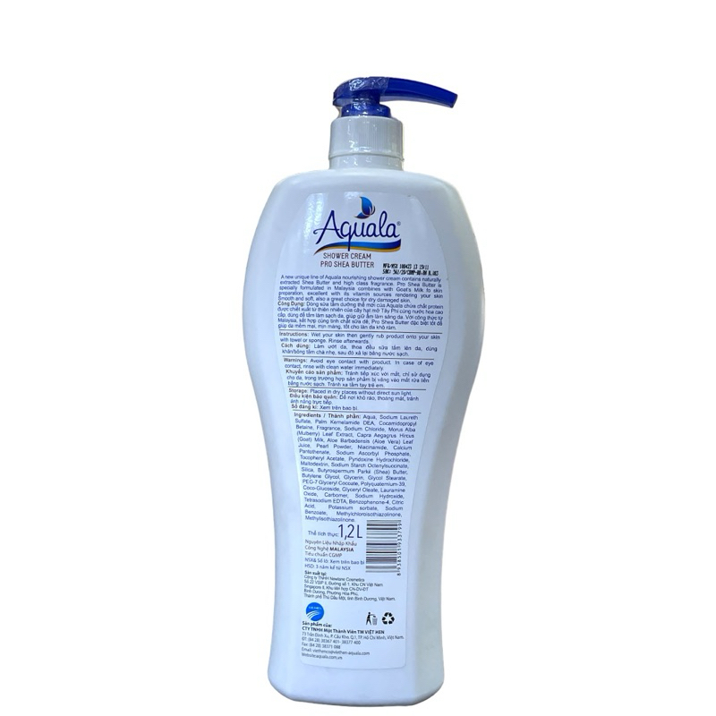 Sữa Tắm Aquala Pro Shea Butter 1,2 lít