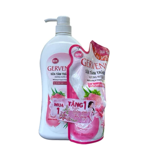 Sữa tắm Gervenne dâu tây tuyết & lily hồng 900g